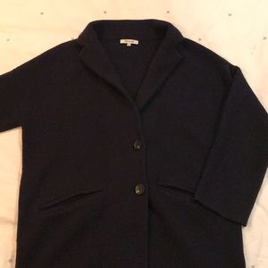 Navy sweater coat